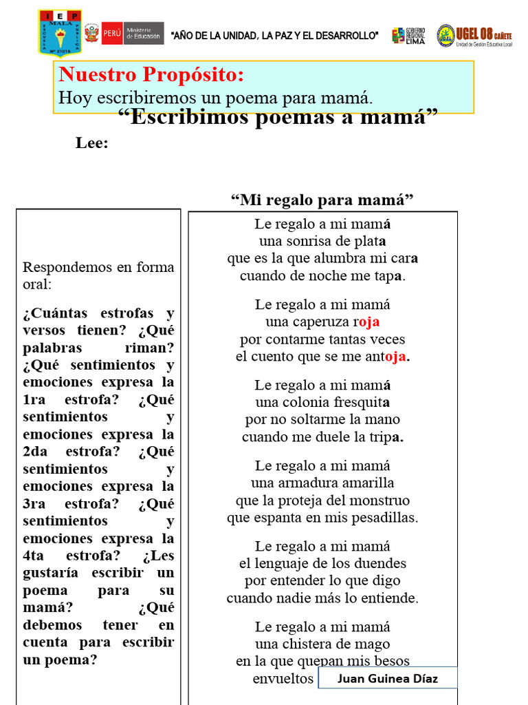 Poemas para mamá: rimas y emociones | PDF | Rima | Poesía