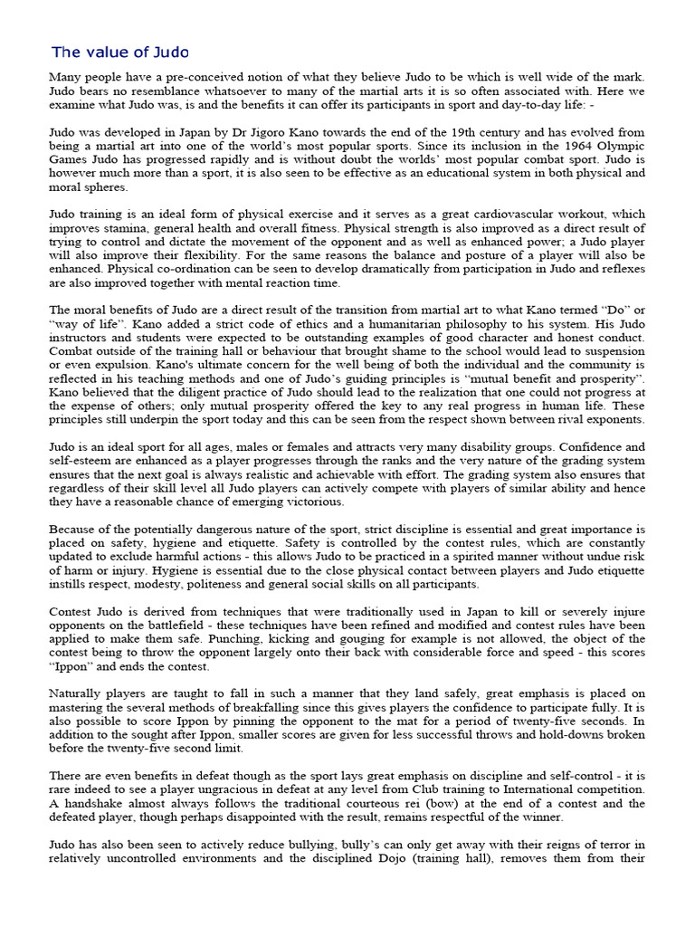 ABOUT JUDO PURPOSE HISTORY PHILOSOPHY PRINCIPLES visual data 8