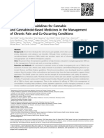 Cannabinoid-Based Medicines in the Management of Chronic Pain Guidelines 2023