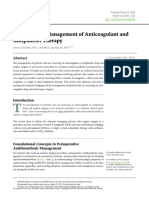 Perioperative Management of Anticoagulant and Antiplatelet Therapy 2023