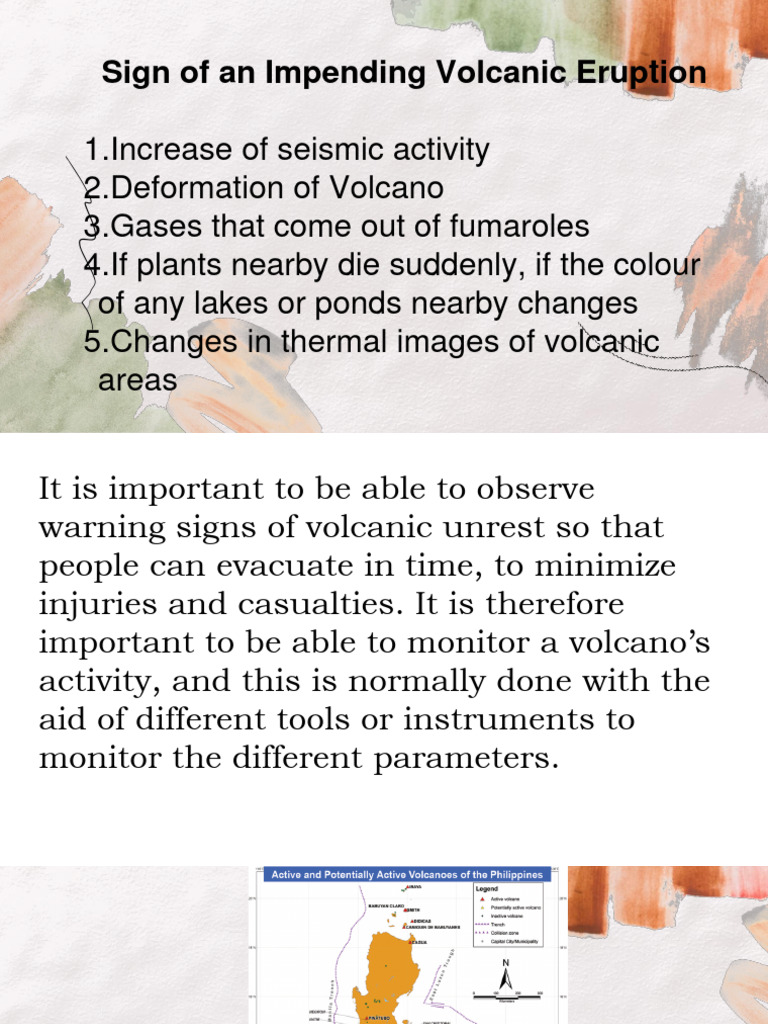 Warning Signs of Volcanic Eruptions | PDF | Volcano | Types Of Volcanic ...
