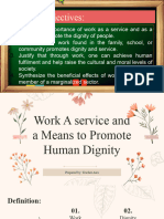 Work A Service and A Means To Promote Human Dignity