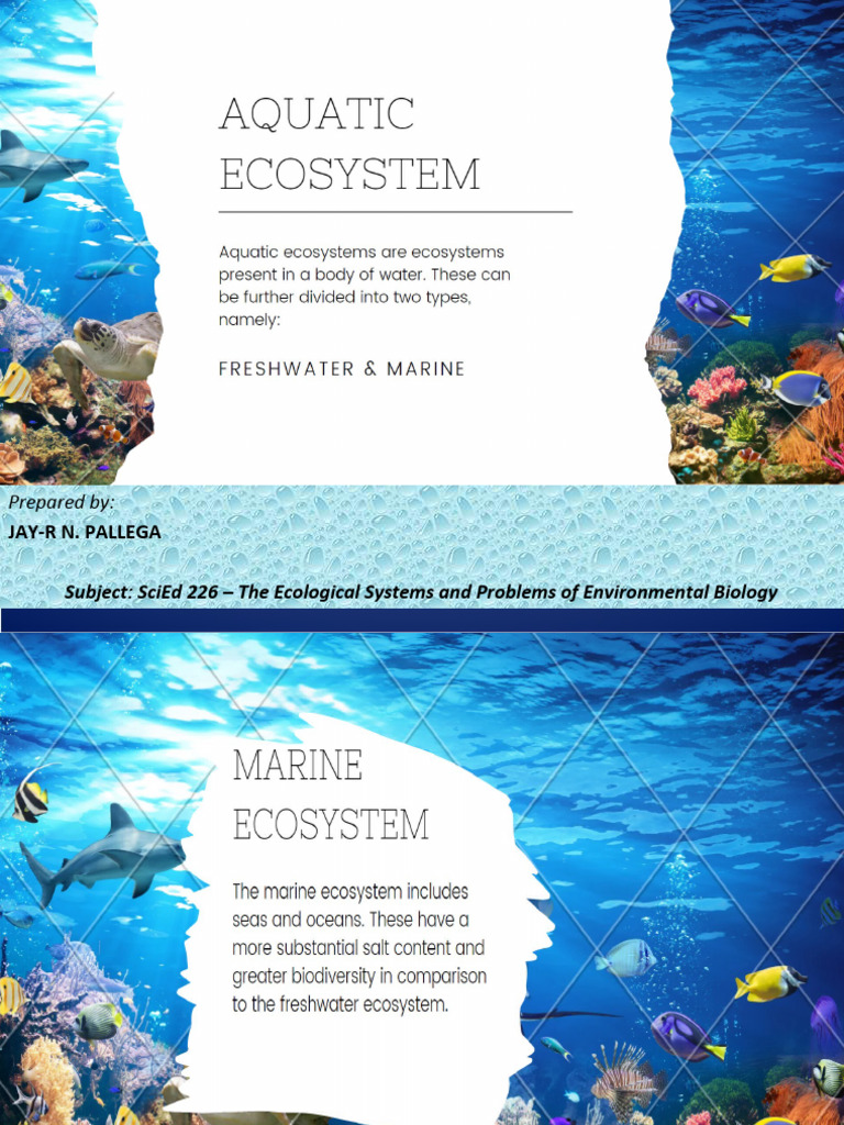 Pallega - JayR - Aquatic Ecology Biodiversity in Ecosystems (Part2) | PDF