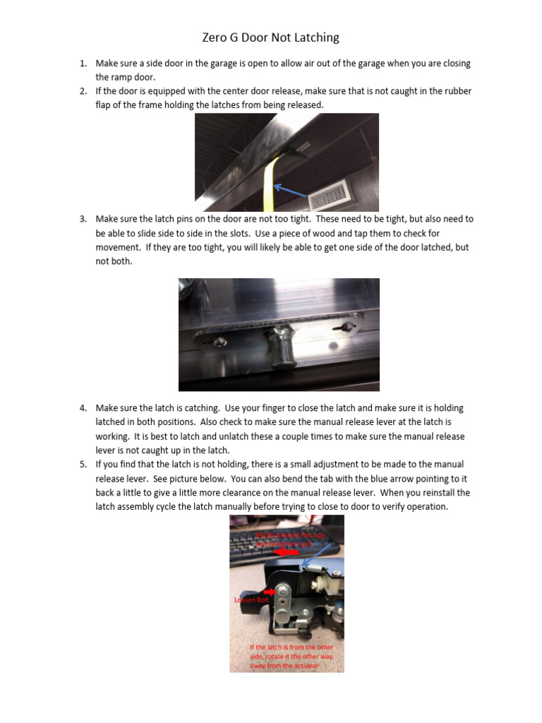 MorRyde - Ramp Door Model Zero Gravity Troubleshooting | PDF