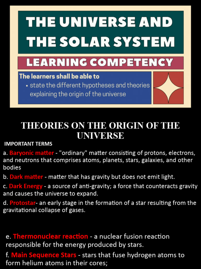 Theories on the origin of the universe pdf