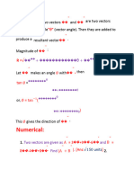 Vector Numericals