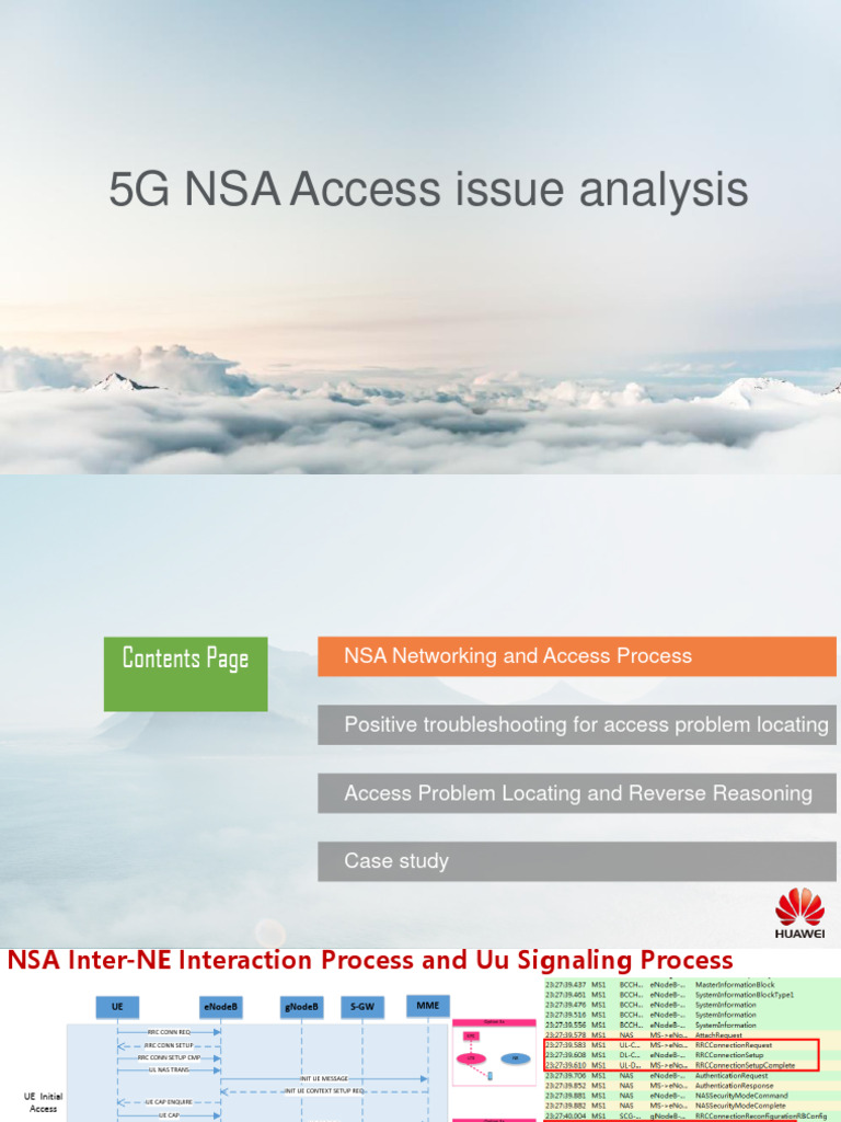 5G NSA Access Issue Troubleshooting Guide | PDF | Computer Engineering ...