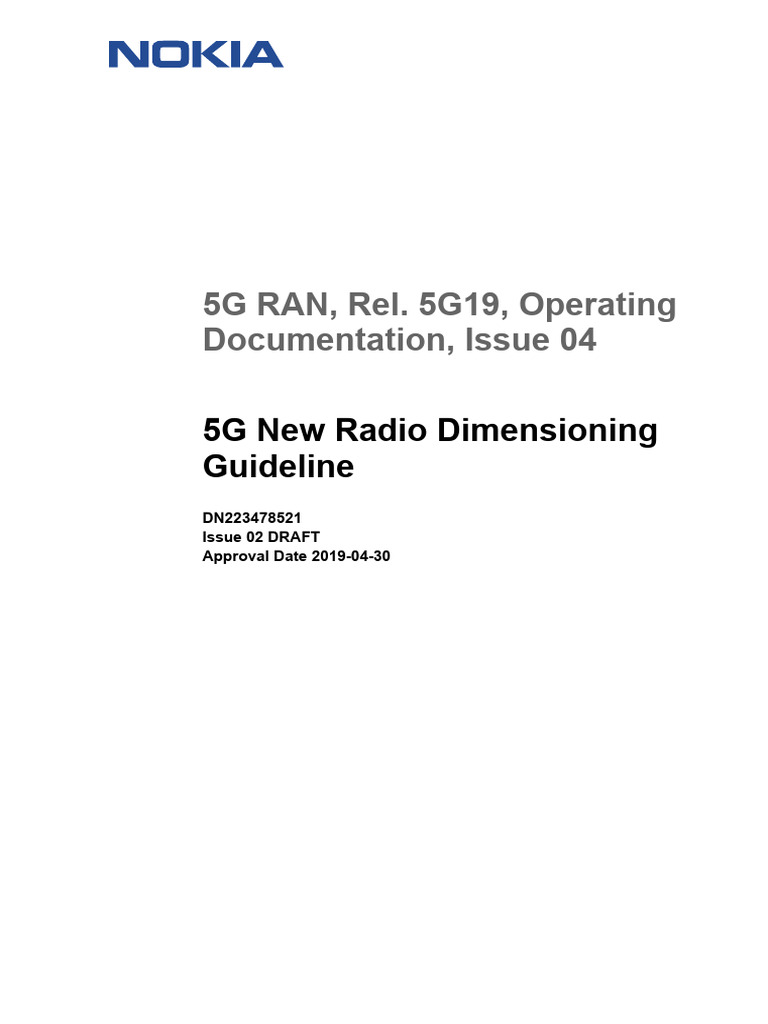 5g New Radio Dimensioning | PDF | Antenna (Radio) | Orthogonal ...