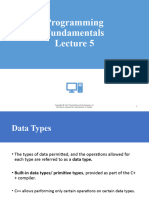 PF Lec05 Data Types and Arithmetic Operations 02-02-2023