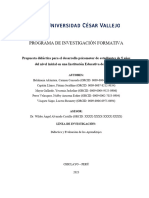 Propuesta Didáctica para El Desarrollo Psicomotor de Estudiantes de 5 Años Del Nivel Inicial en Una Institución Educativa de Chiclayo