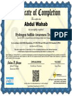 Abdul Wahab: Hydrogen Sulfide Awareness Training
