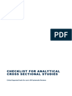 Checklist For Analytical Cross Sectional Studies