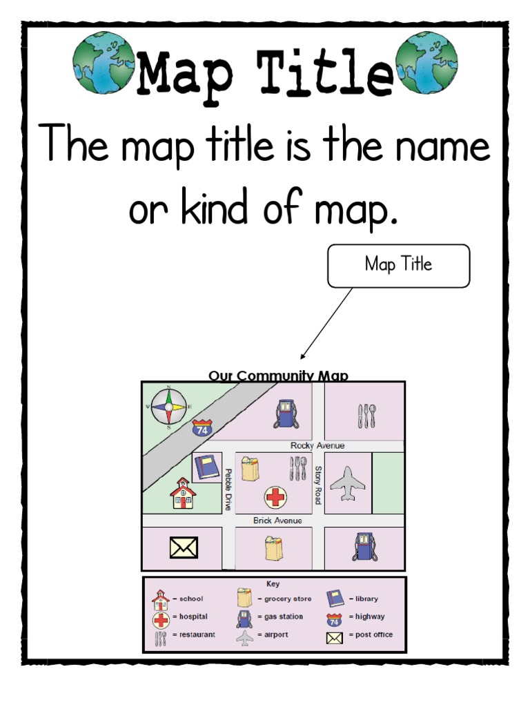 Parts of a Map Posters