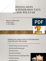 Permasalahan Dalam Penerapan Tata Ruang Wilayah