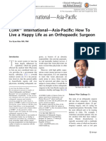 Corr International-Asia-Pacific: How To Live A Happy Life As An Orthopaedic Surgeon