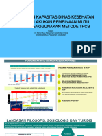 Peningkatan Kapasitas Dinkes Dalam Melakukan Pembinaan Mutu DG Menggunakan Metode TPCB