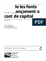 Cost de Capital de Les Diferents Fonts de Finançament