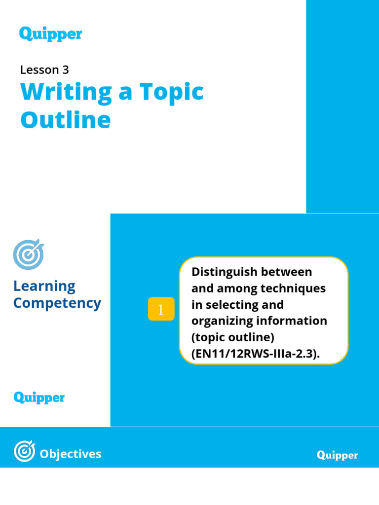 Writing Effective Topic Outlines | PDF | Essays | Human Communication
