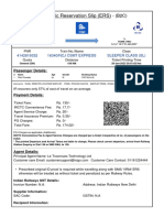 Electronic Reservation Slip (ERS) : 4142819332 16340/Ncj CSMT Express Sleeper Class (SL)