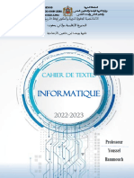 Couverture Cahier de Textes - Informatique - Collège