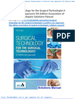 Surgical Technology For The Surgical Technologist A Positive Care Approach 5th Edition Association of Surgical Technologists Solutions Manual