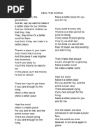 English Songs Lyrics Collection | PDF | Poetry