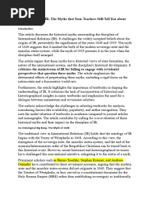 The Big Bangs of IR Summary