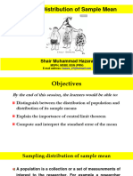 Stats Lecture 07. Sample Distribution