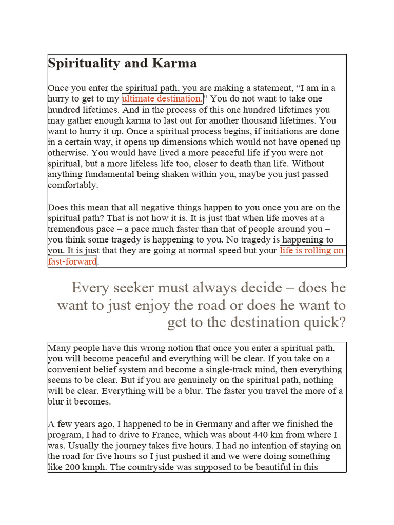 Spiritual Path: Fast vs. Slow Journey | PDF