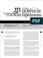 PRECIOSA o design de modacomo potência de um experimento