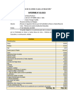 Informe Sobre La Festividad A Santa Rosa de Lima