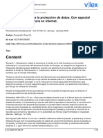 Puccinelli - El Derecho Al Olvido en El Derecho A La Protección de Datos. Con Especial Referencia A Su Vigencia en Internet