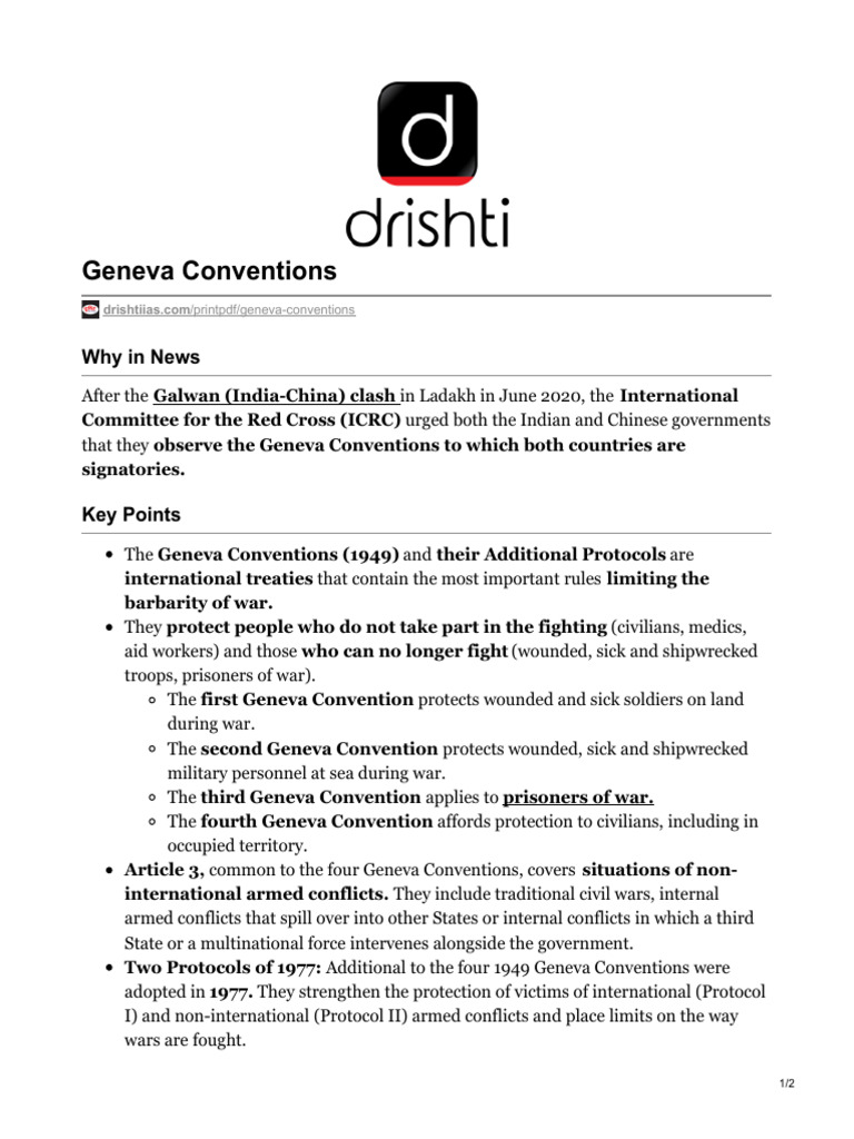 Geneva Conventions PDF Geneva Conventions International Red Cross