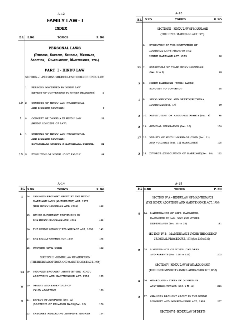 Family law 1 index 1 pdf