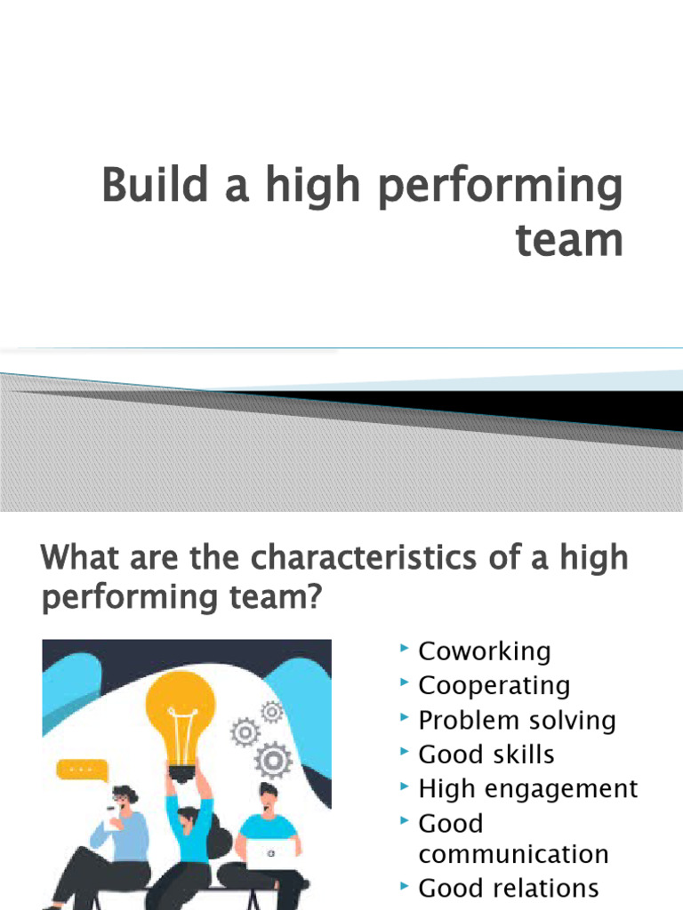 Build A High Performing Team Pdf Behavioural Sciences Cognition