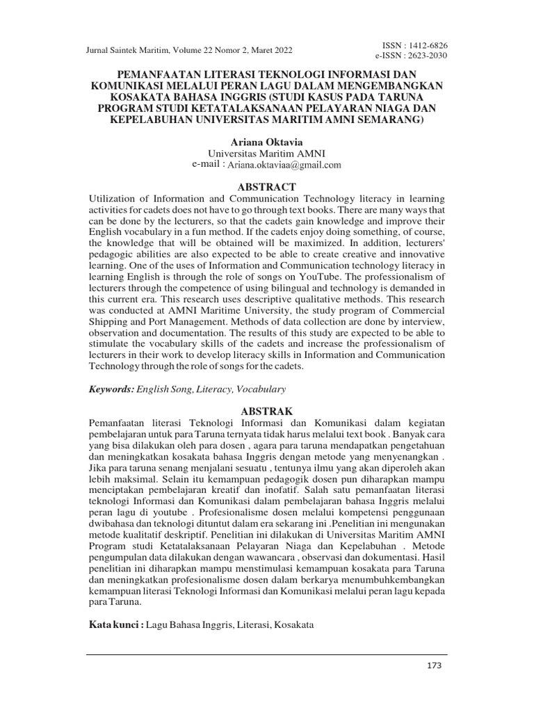 Jurnal Tentang Literasi | PDF