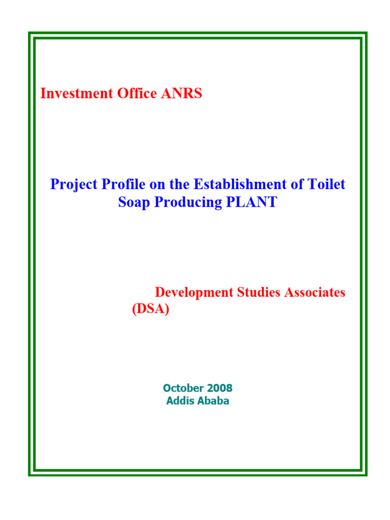 Toilet Soap Production PDF Expense Net Present Value