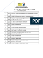 Descritores de Cada Questão - Avaliação Formativa 2 - SAEV - 2º Ano - Julho - 2023