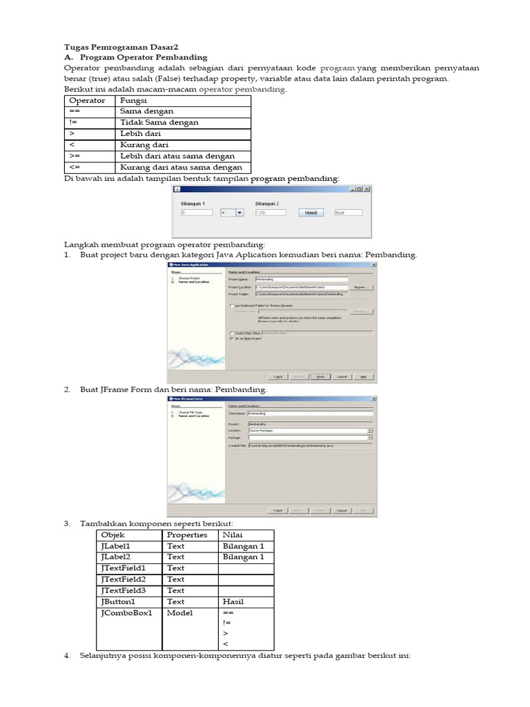 Tugas PD2 - Program Operator Pembanding | PDF