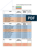 Tally Sheet For August 2023