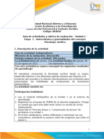 Guia de Actividades y Rúbrica de Evaluación - Unidad 1 - Etapa 1 - Antecedentes y Generalidades Del Concepto Psicologìa Jurìdica