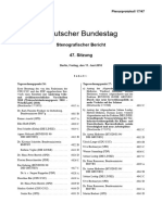 Deutscher Bundestag: Stenografischer Bericht 47. Sitzung