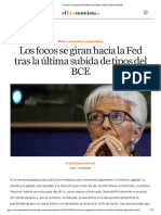 Los Focos Se Giran Hacia La Fed Tras La Última Subida de Tipos Del BCE