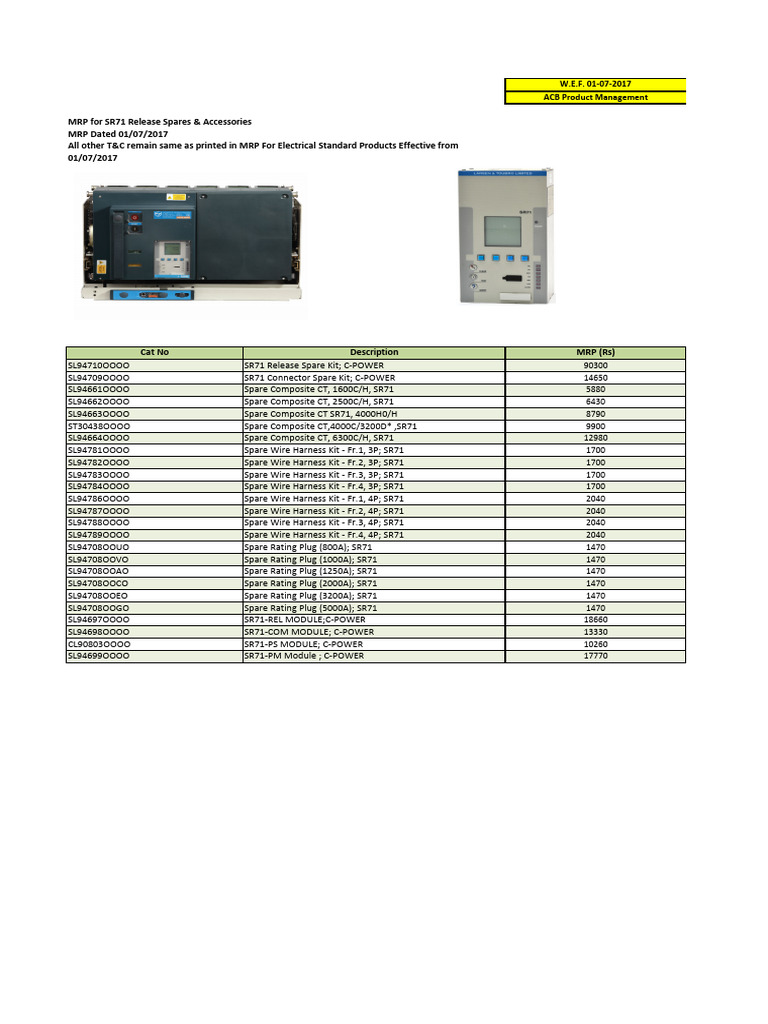 SR71 Release Spares & Retrofit Kits | PDF | Electrical Connector ...