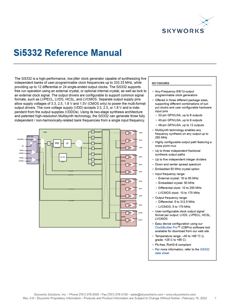 Si5332 RM | PDF | Capacitor | Electrical Impedance