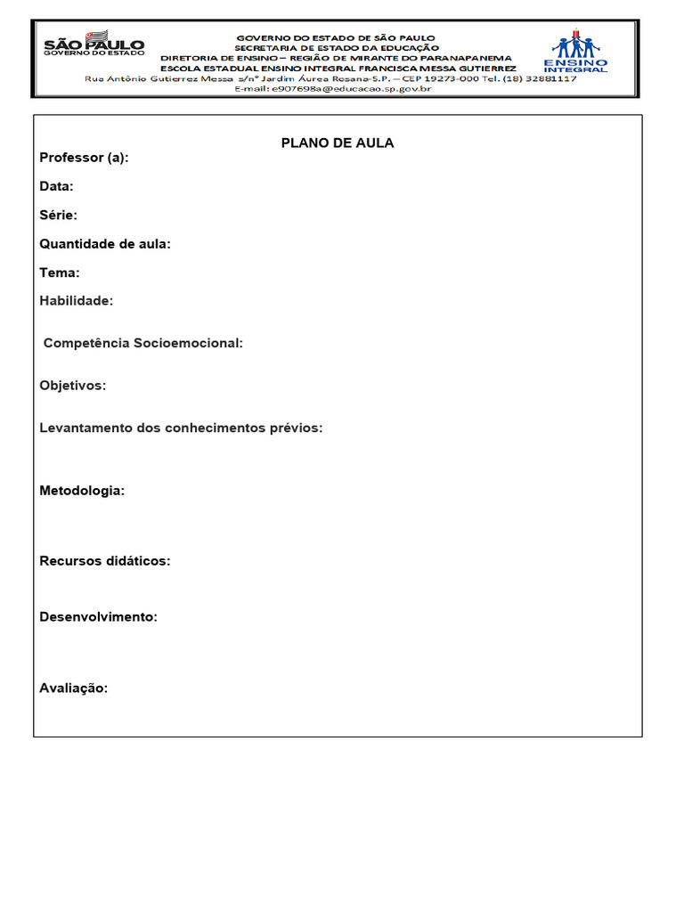 Modelo de Plano de Aula Vertical | PDF | Carreira e Crescimento | Arte