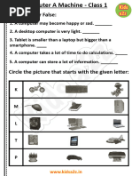Computer Parts for Class 1 | PDF