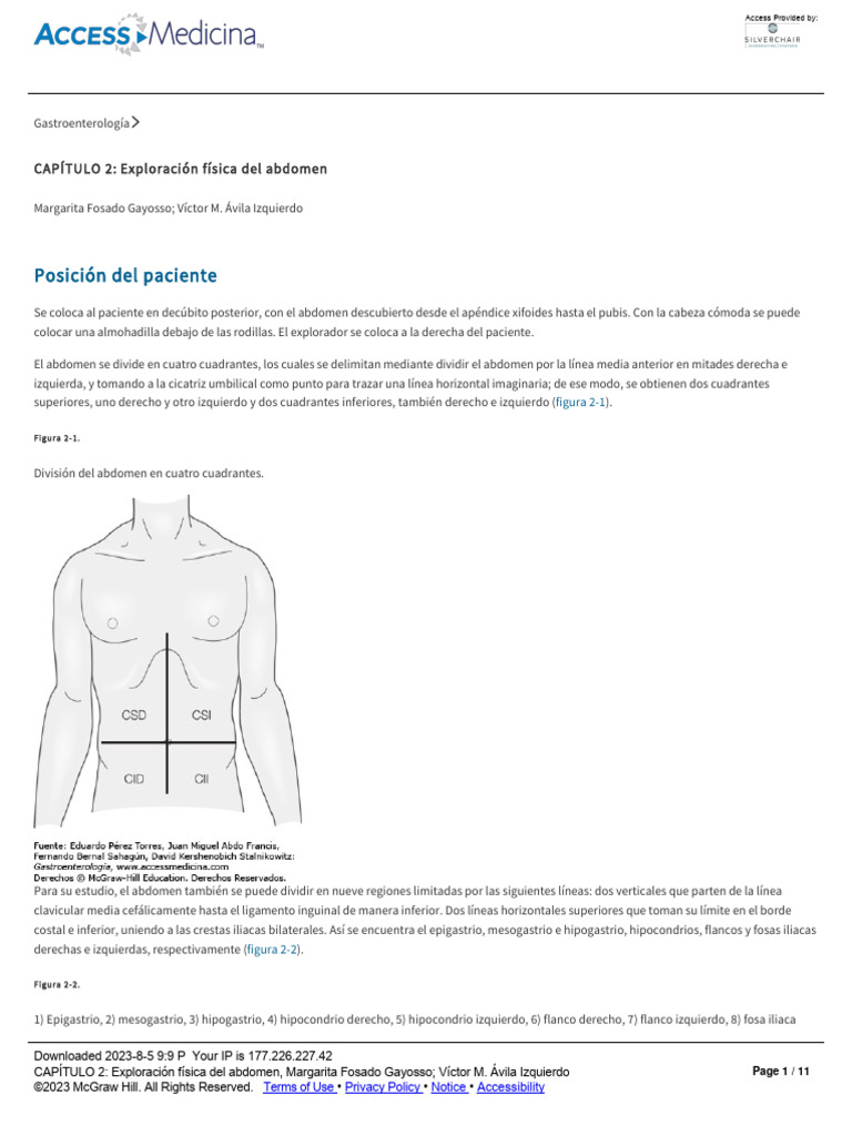 CAPÍTULO 2 - Exploración Física Del Abdomen | PDF | Abdomen | Hígado