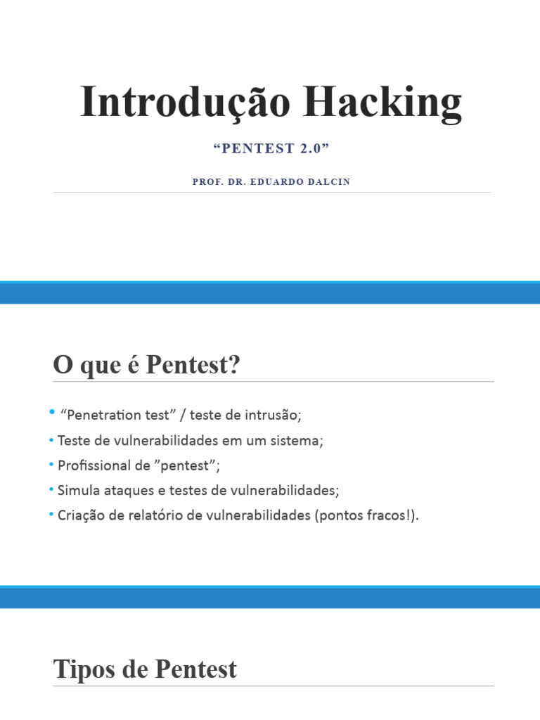 Introdução ao Pentest e Hacking Ético | PDF