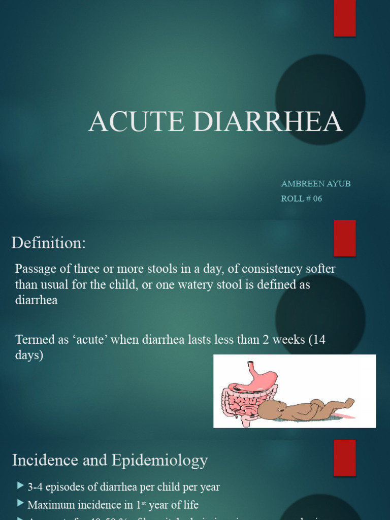 Acute Diarrhea PDF Diarrhea Breastfeeding